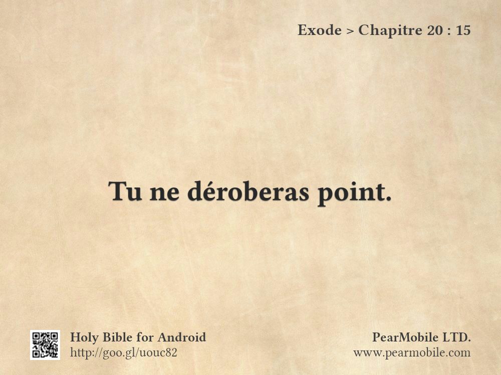 Exode, Chapitre 20:15